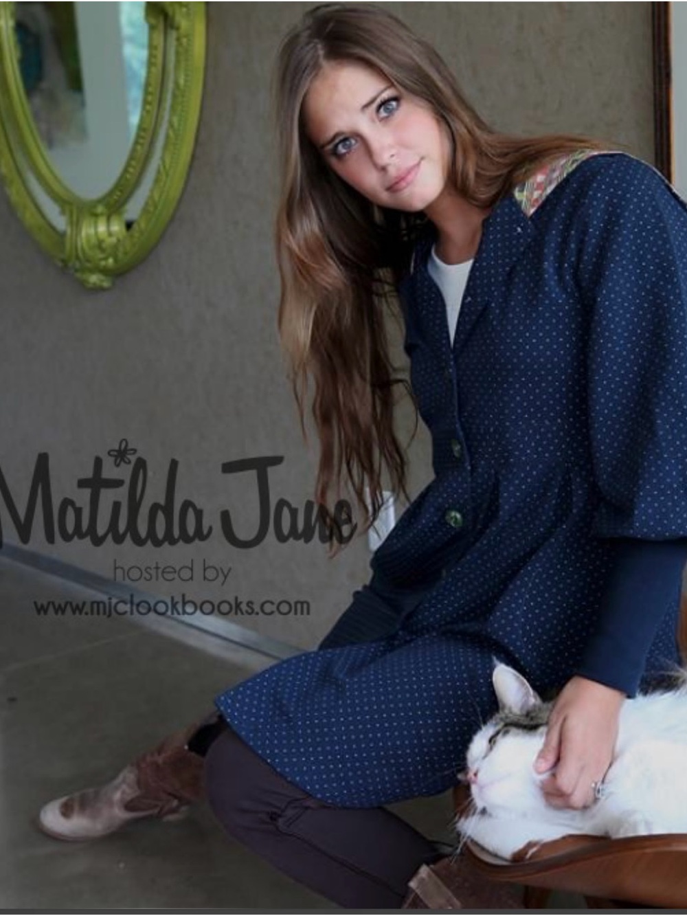 Vintage Matilda Jane Rare Beatrice Willow Blue Dot Jacket Girls Sz 12